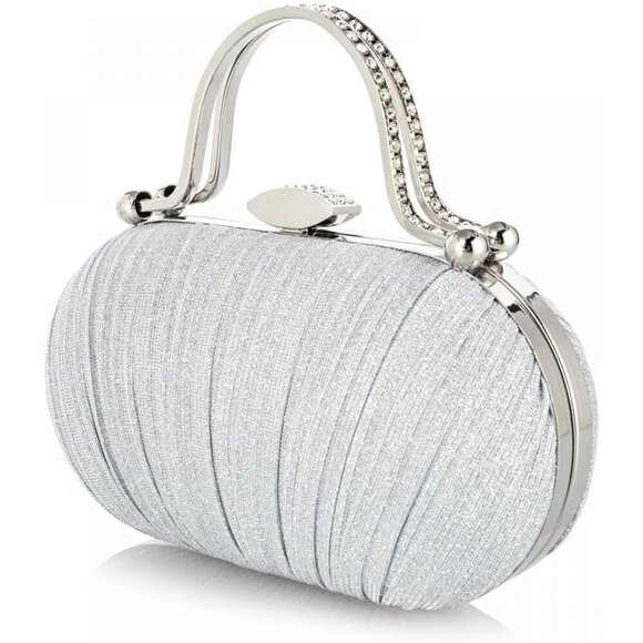 Handbags - Women's Evening Clutch Purse Rhinestone Formal Bag Crossbody Champagne